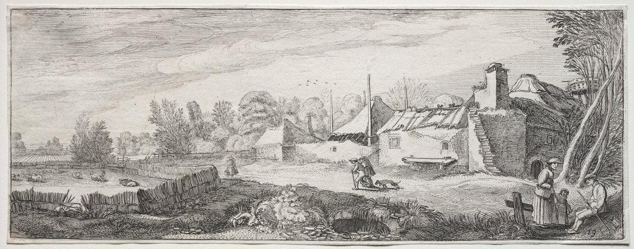 Krajobraz z gospodarstwem rolnym. autorstwa Jan Van de Velde