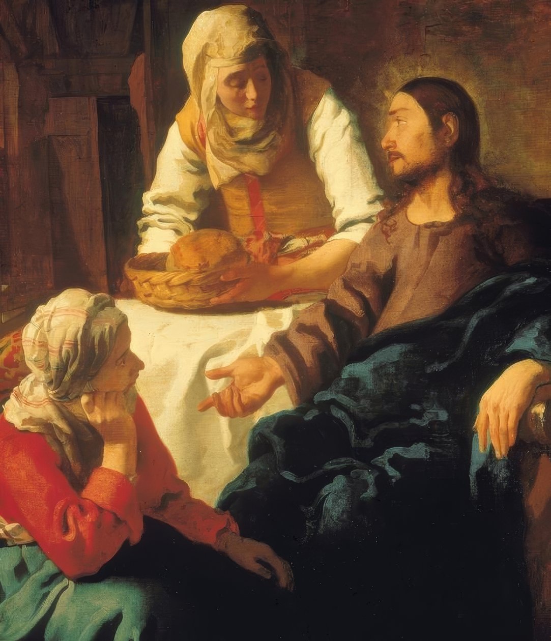 Chrystus z Maryją i Martą autorstwa Jan Vermeer van Delft