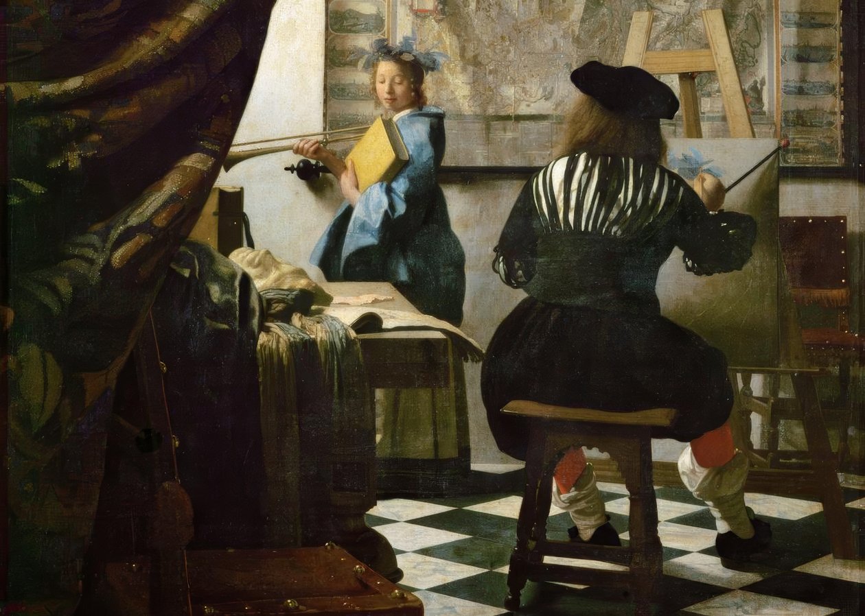 Sztuka malowania autorstwa Jan Vermeer van Delft