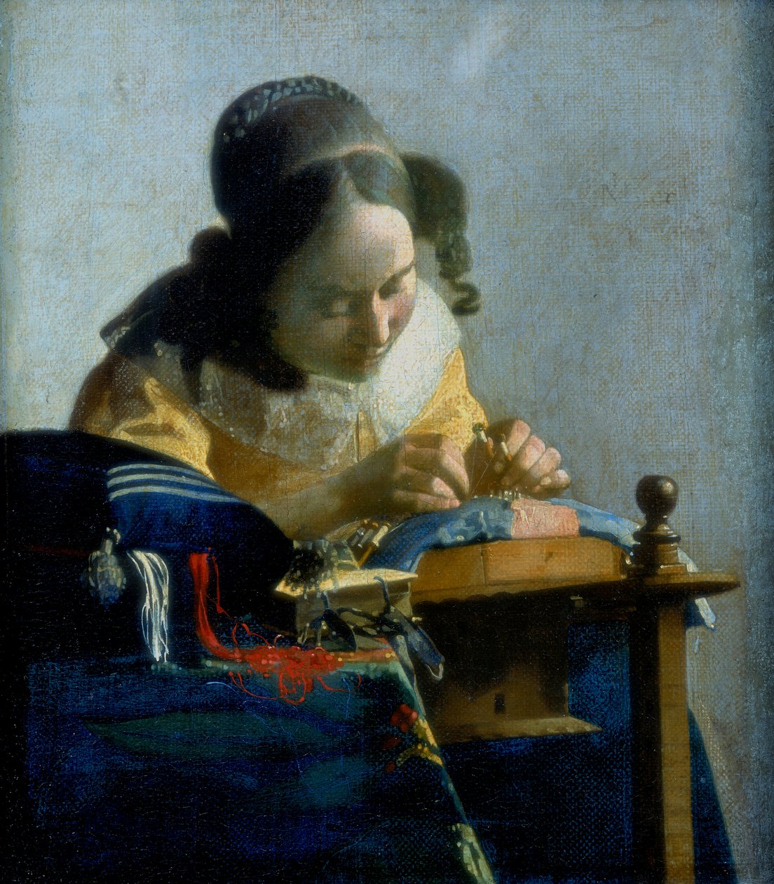 Koronkarka, c1664 autorstwa Jan Vermeer van Delft