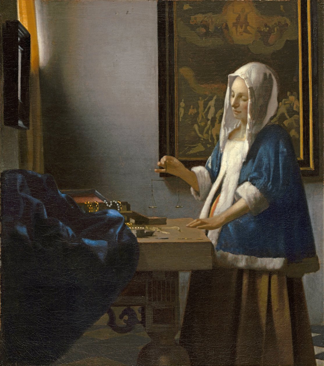 Kobieta trzymająca równowagę autorstwa Jan Vermeer van Delft