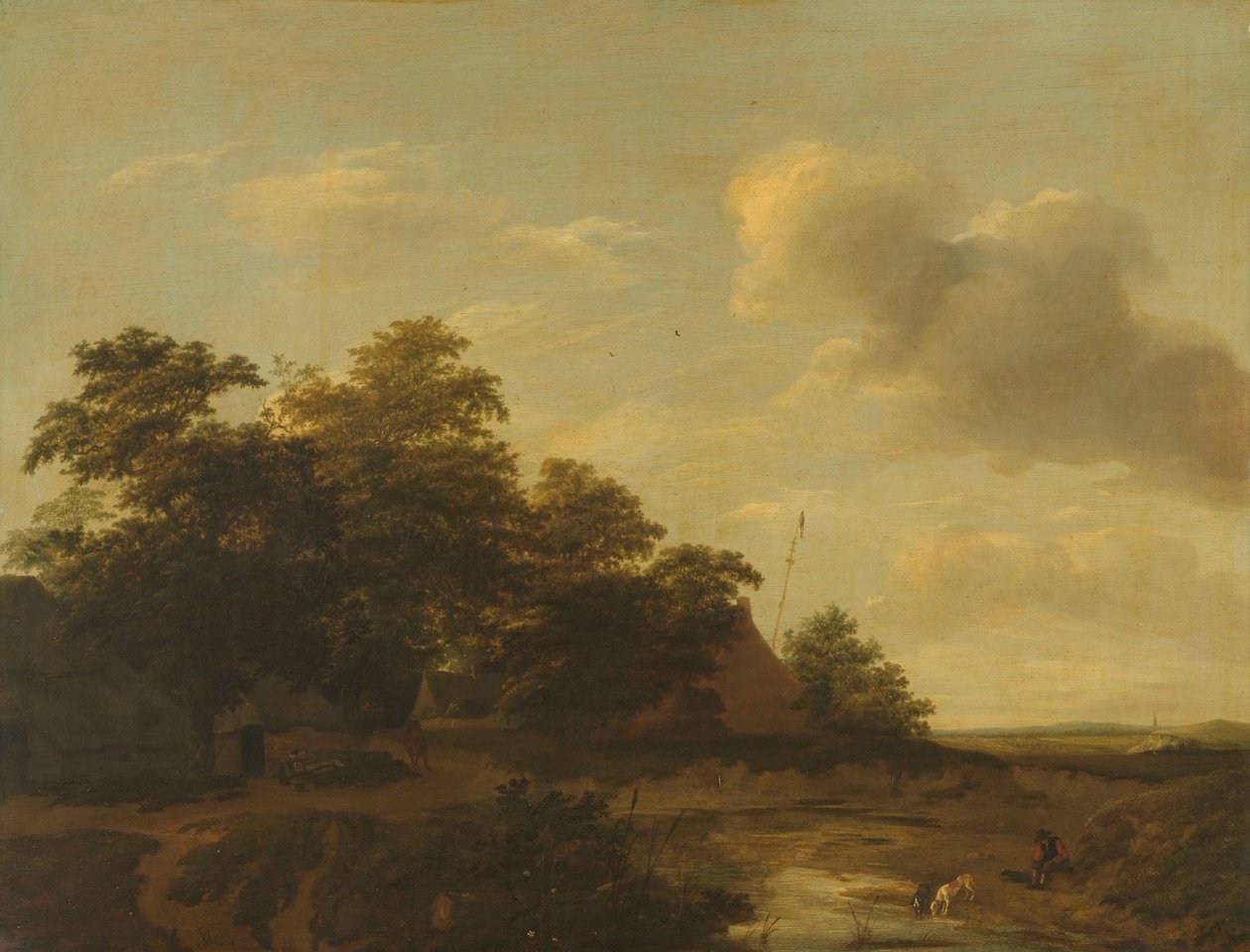 Krajobraz z farmą autorstwa Jan Vermeer van Haarlem (I)