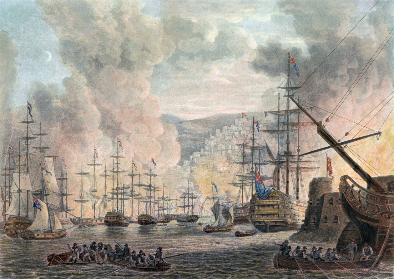 Bombardowanie Algieru autorstwa Jan Willem (after) Pieneman