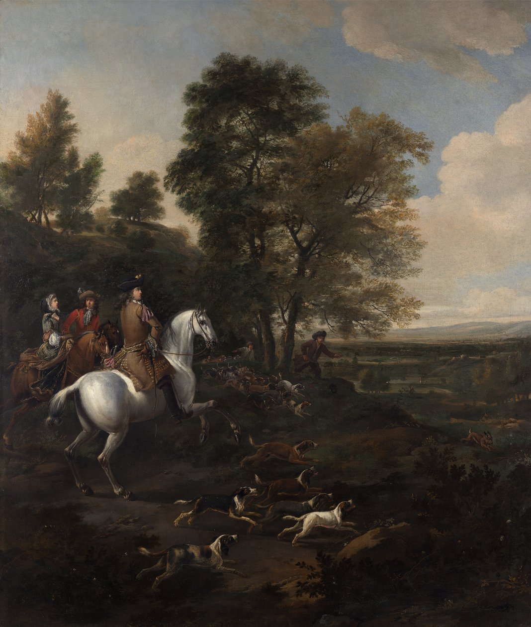 Polowanie na zające, ok. 1690 autorstwa Jan Wyck