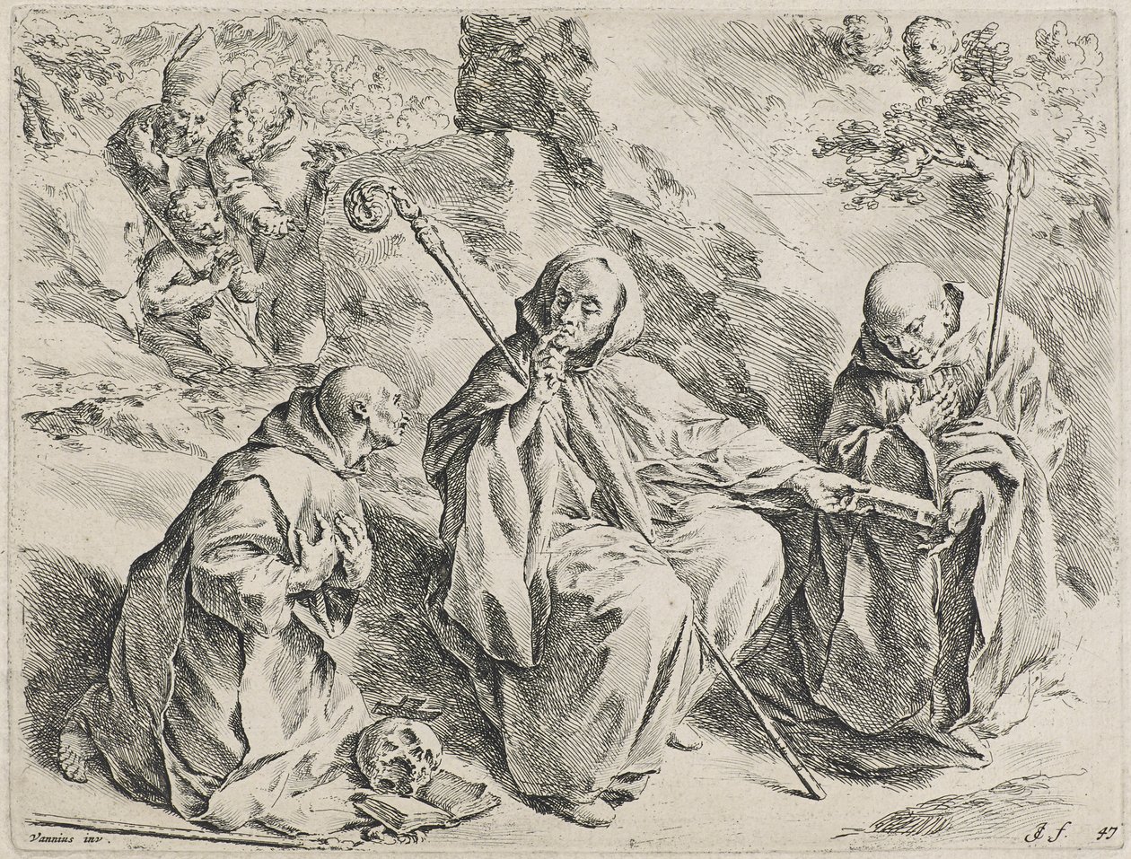 Święty Bruno (akwaforta) autorstwa Jan de Bisschop