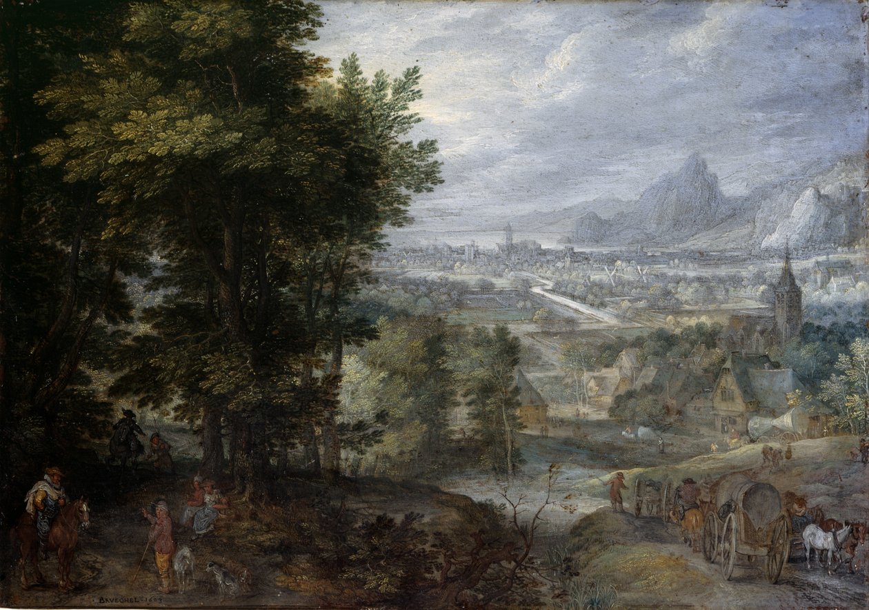 Zalesiony krajobraz autorstwa Jan the Elder Brueghel
