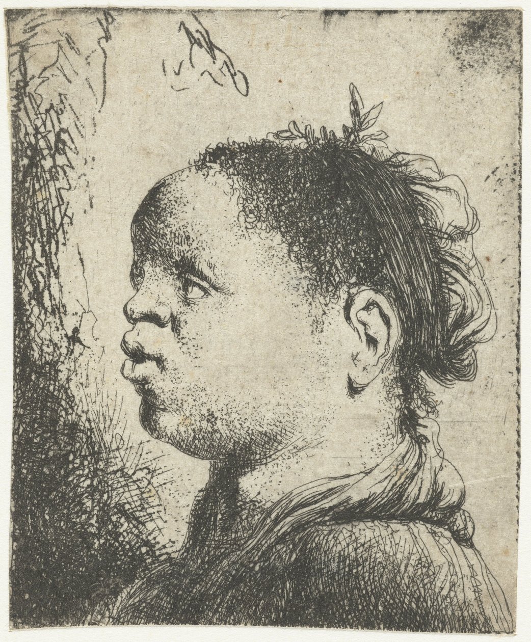 Czarna kobieta, ok. 1650 (akwaforta) autorstwa Jan the Elder Lievens