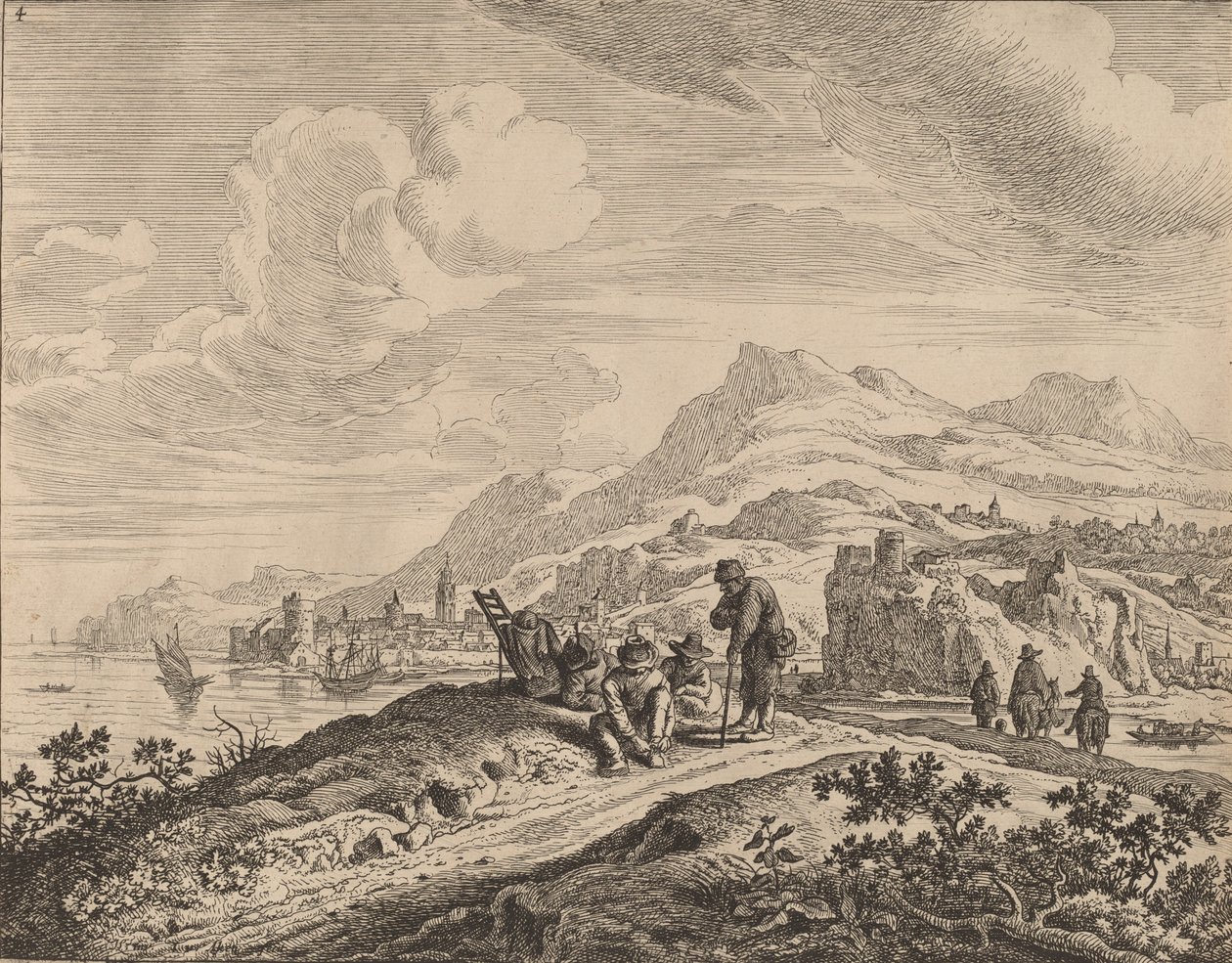 Widok na Ren. autorstwa Jan van Aken