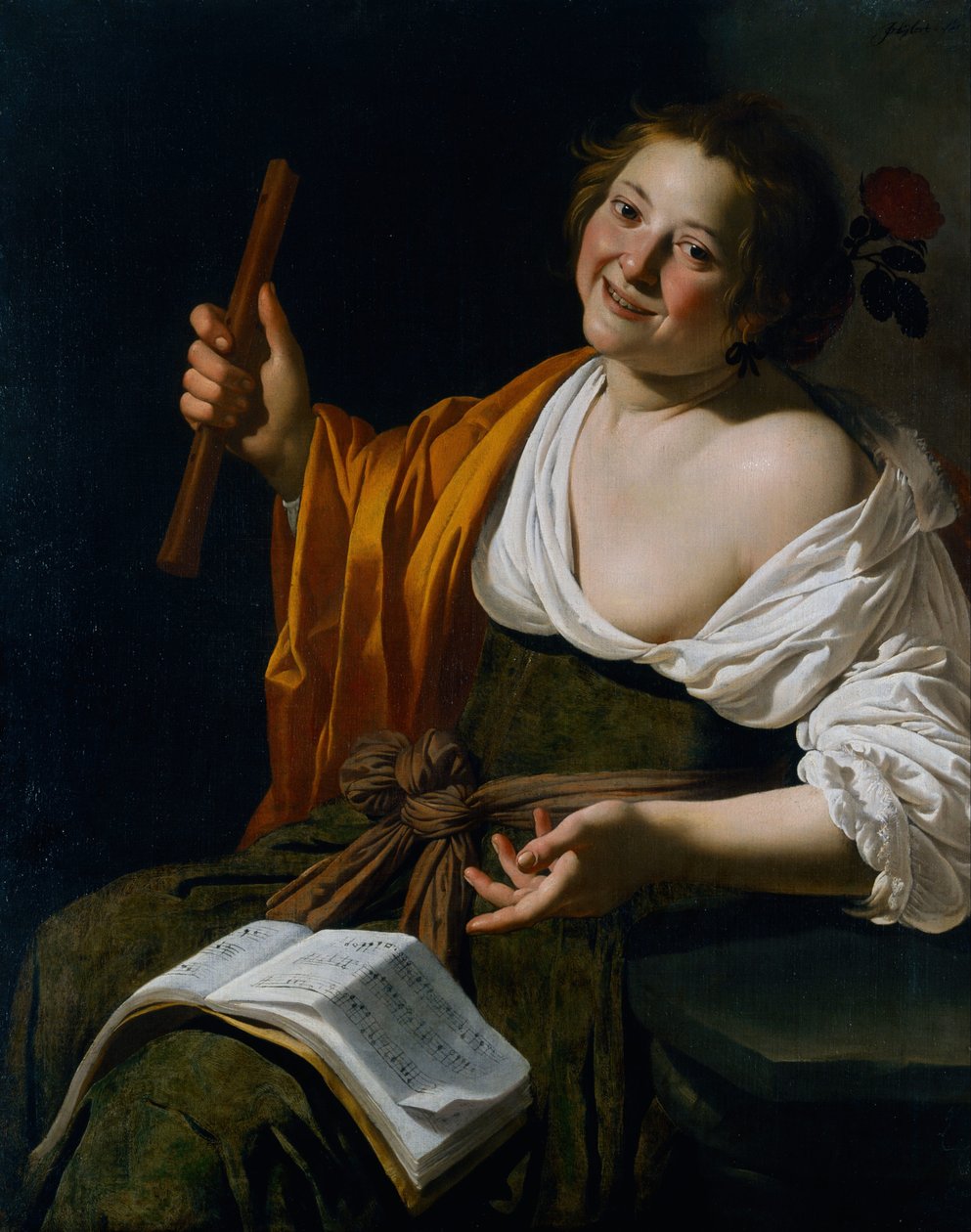 Dziewczyna z fletem autorstwa Jan van Bijlert