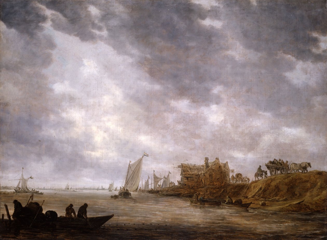 Scena rzeczna, 1642. autorstwa Jan van Goyen