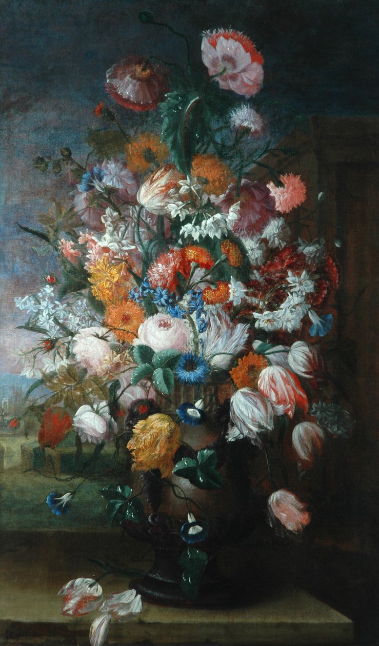 Kwiaty, Studia z Irysami, 1682 autorstwa Jan van Huysum