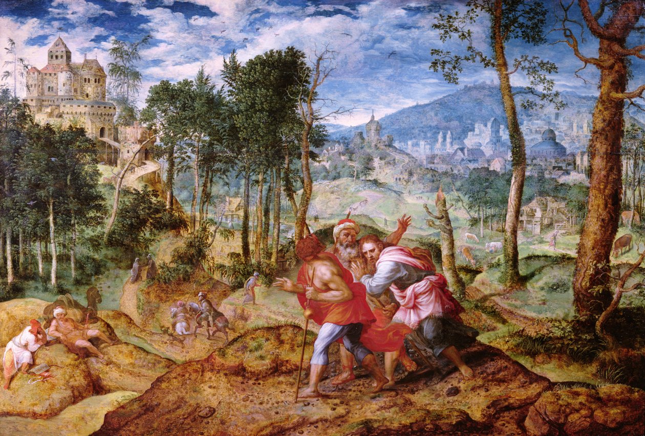 Chrystus w drodze do Emaus autorstwa Jan van Mastel