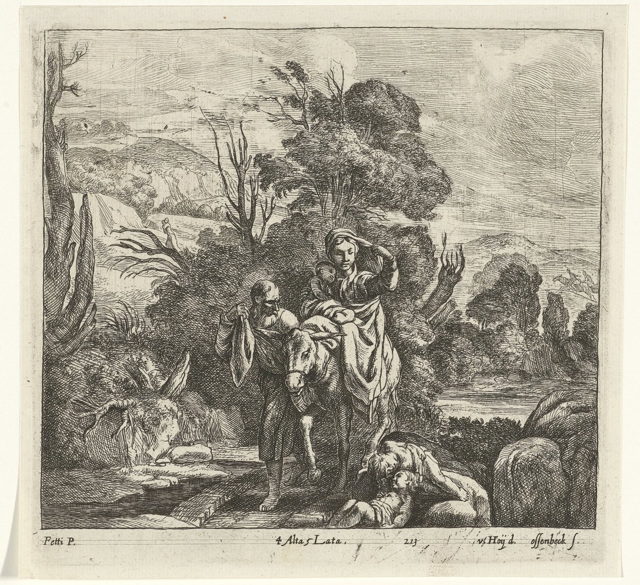 Lot do Egiptu autorstwa Jan van Ossenbeeck