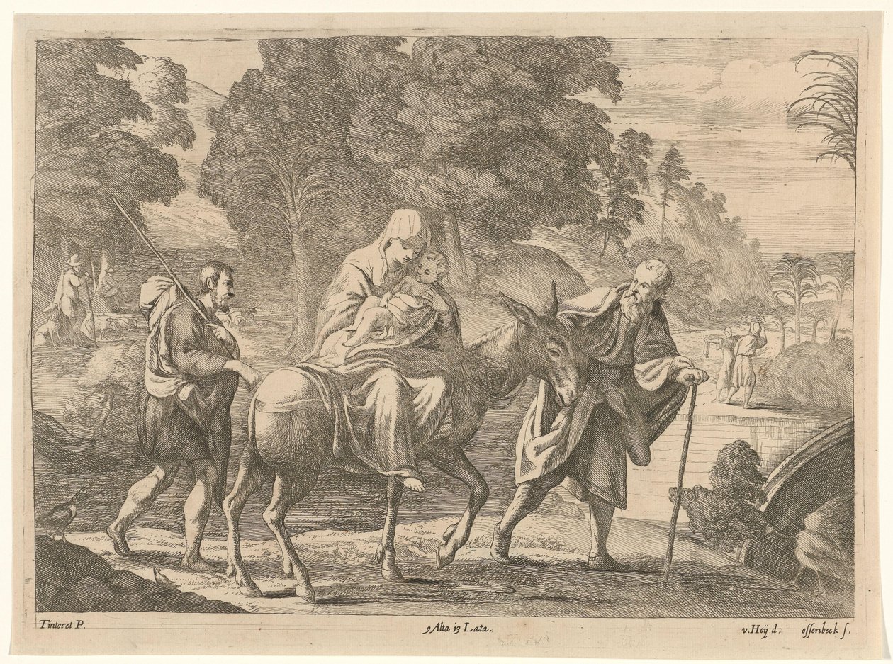 Lot do Egiptu autorstwa Jan van Ossenbeeck