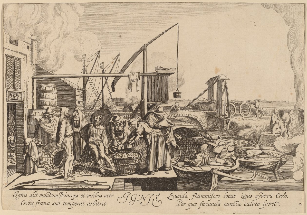 Ogień autorstwa Jan van de Velde II after Willem Buytewech