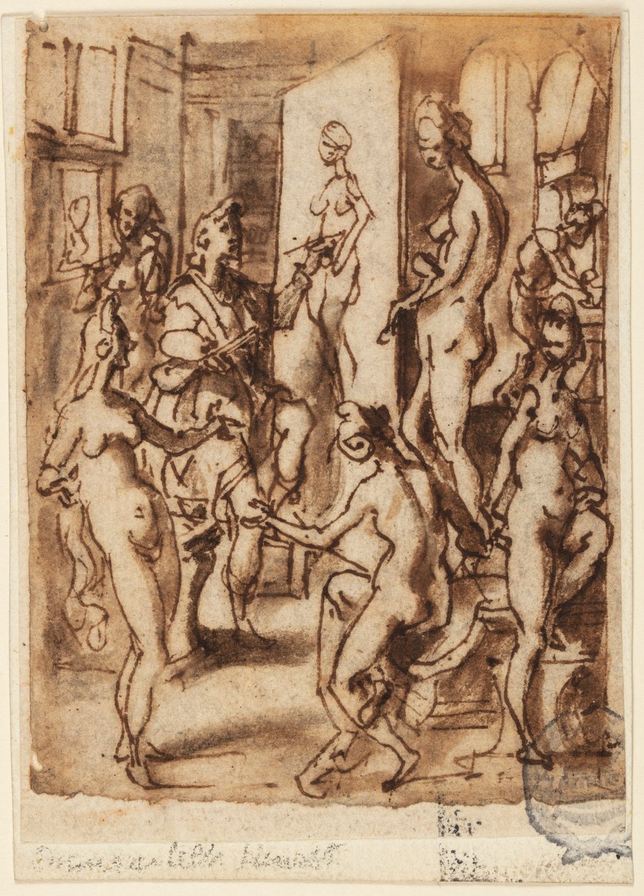 Zeuxis maluje Helenę autorstwa Jan van der Straet, called Stradanus