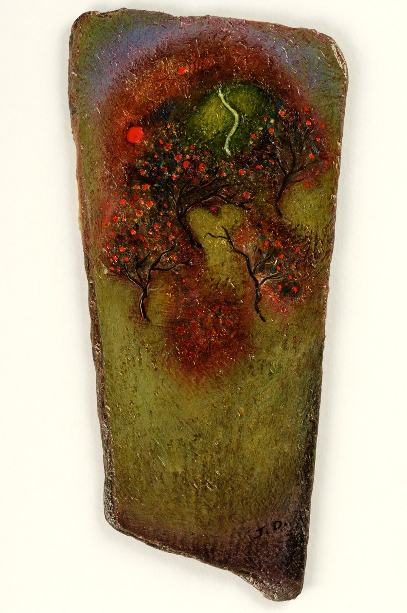 Sad, 2006 (olej na łupku) autorstwa Jane Deakin