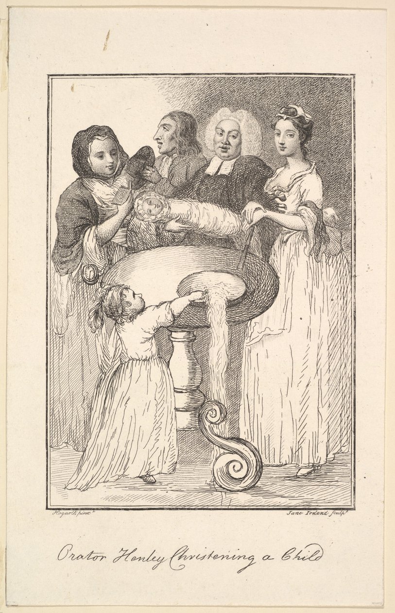 Orator Henley chrzci dziecko, 1794. autorstwa Jane Ireland