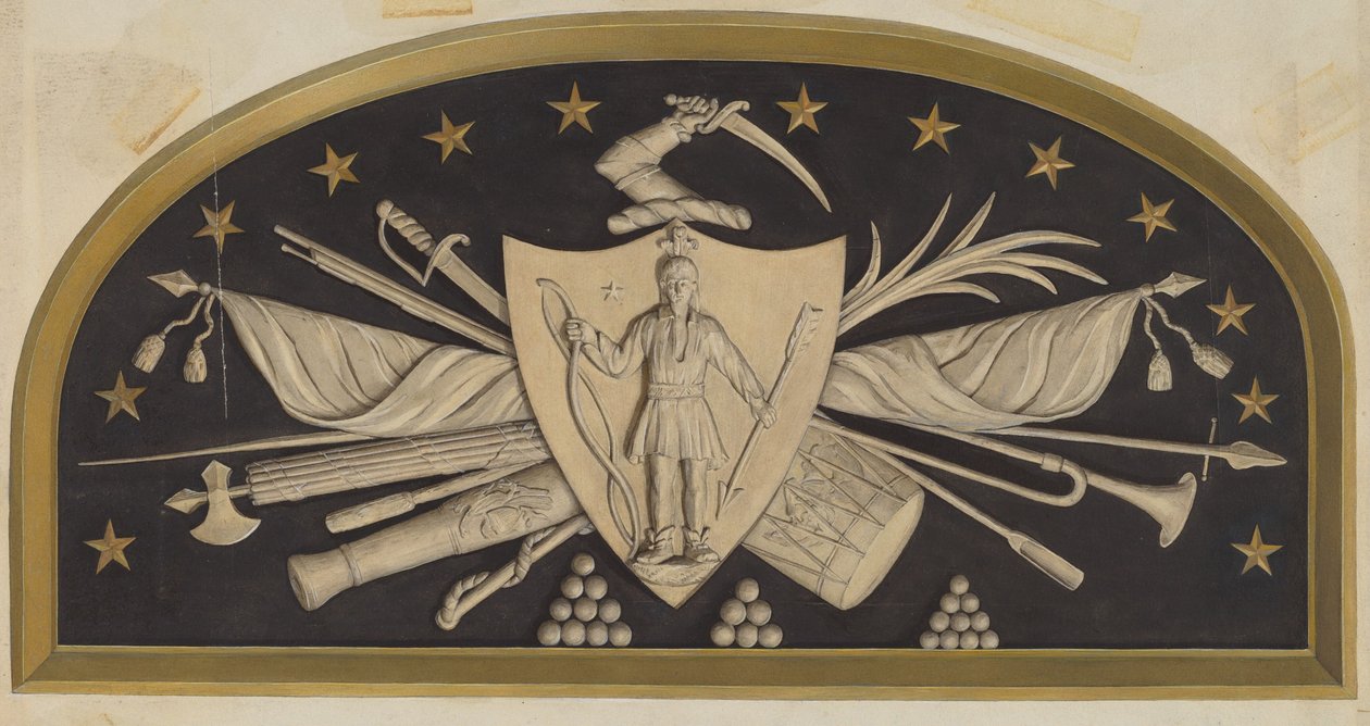 Luneta - Pieczęć Stanu Massachusetts, ok. 1930 r. 1937. autorstwa Jane Iverson