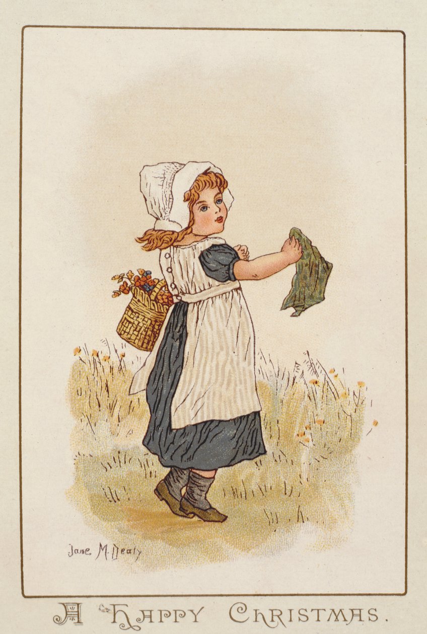 „Wesołych Świąt” (chromolit) autorstwa Jane M. Dealy