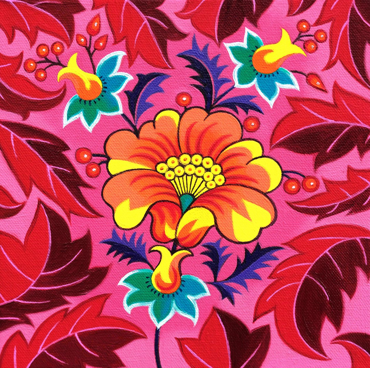 Hibiskus, 2020 autorstwa Jane Tattersfield