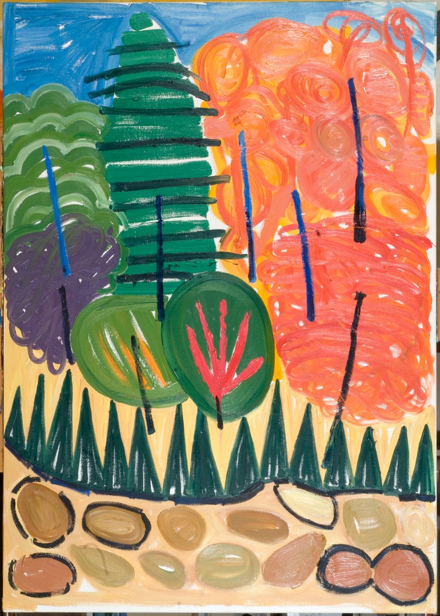 Niebiescy Polacy, 2007 (olej na płótnie) autorstwa Janet McKenzie