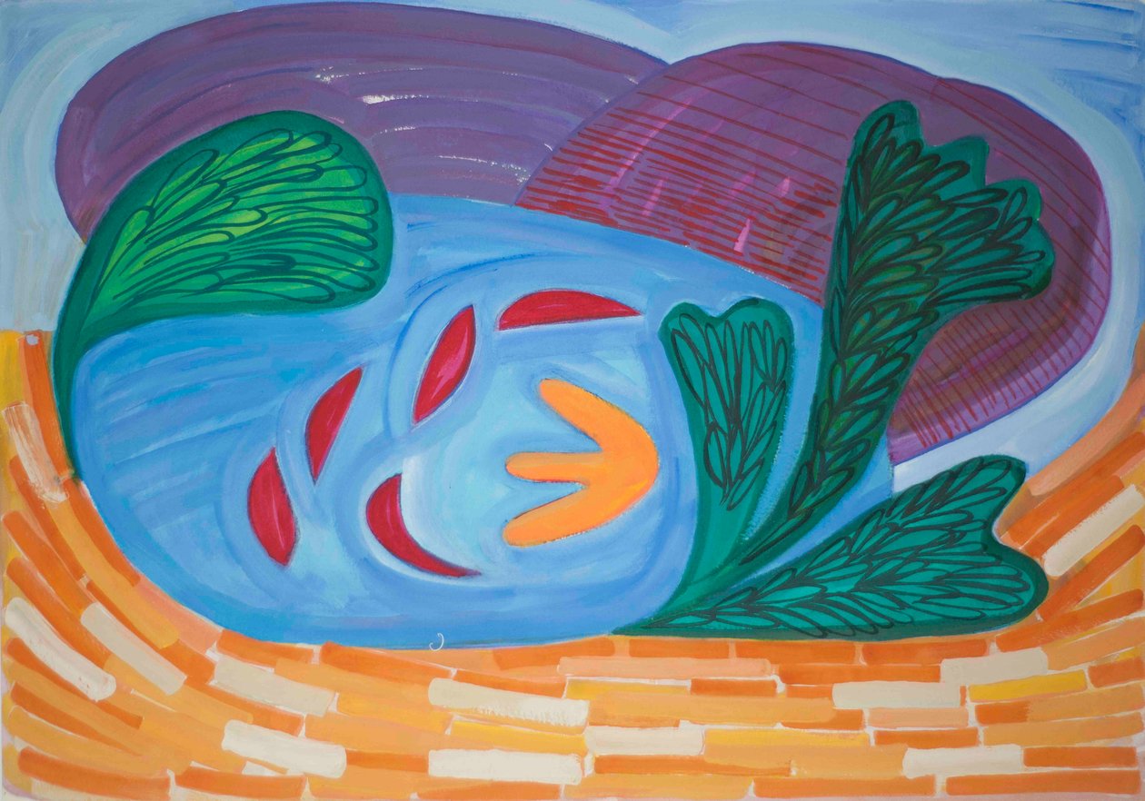 Loch Ardnamuchan, 2015 (akwarela i gwasz) autorstwa Janet McKenzie