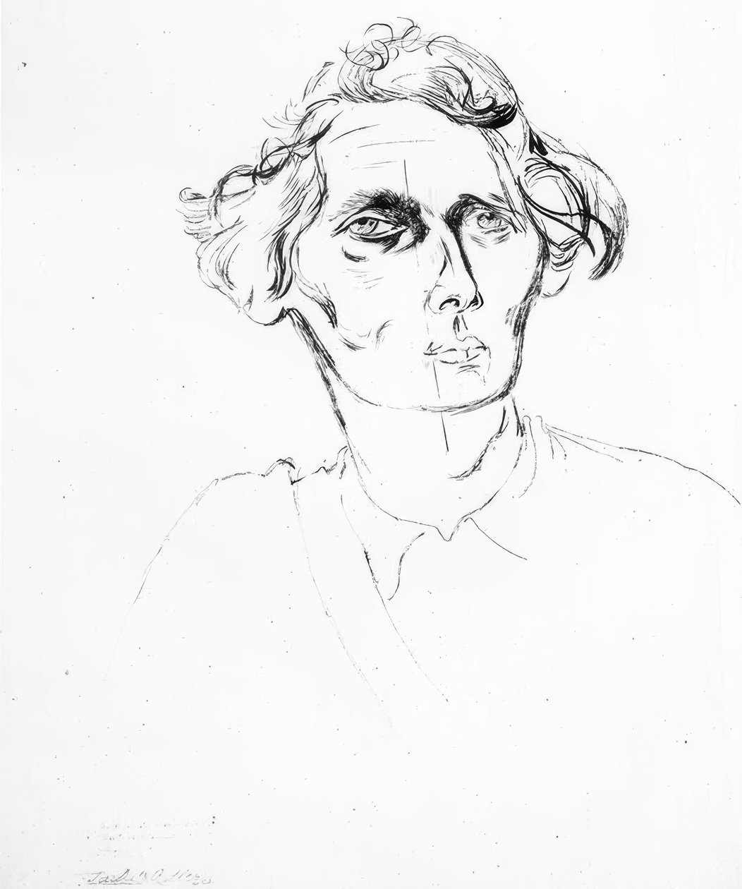 Portret starszej pani autorstwa Jankel Adler