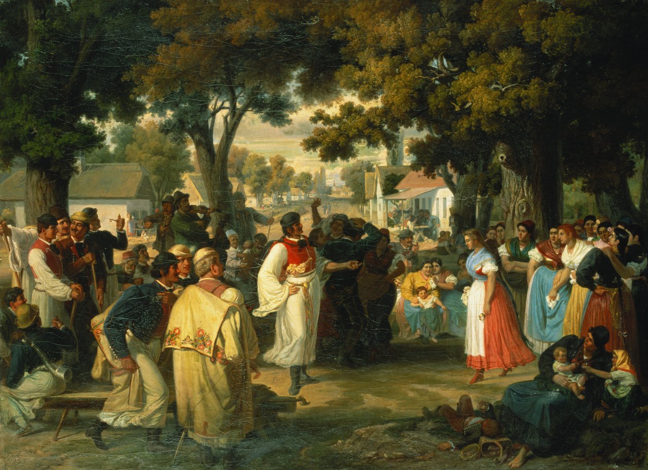 Belle of the Village zostaje poproszona o taniec autorstwa Janos Janko