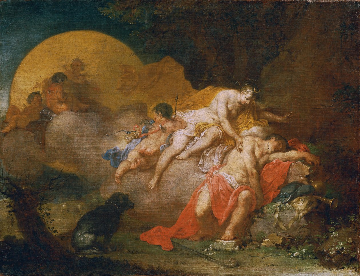 Luna i Endymion autorstwa Januarius Zick