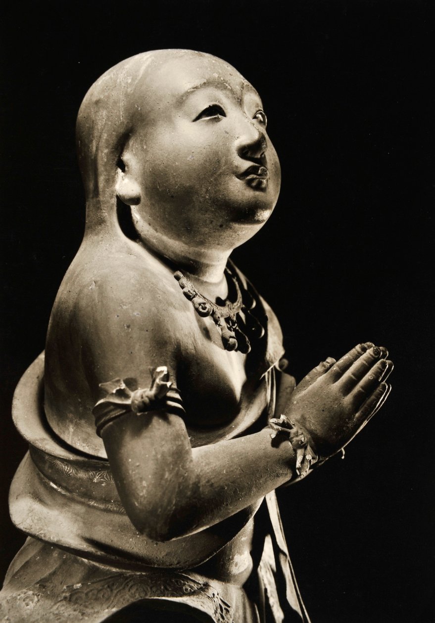 Attendant, z VIII wieku, okres Nara, Todaiji, Japonia, 1950 autorstwa Japanese Photographer