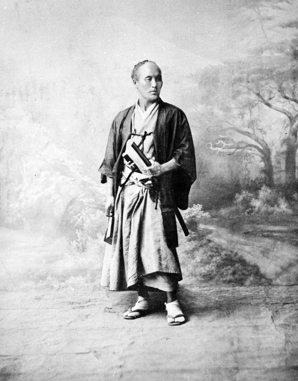 Samuraj, ok. 1860 r. autorstwa Japanese Photographer