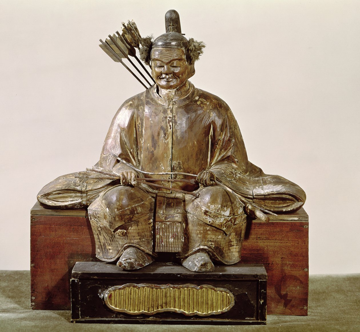 Sadaijin w stroju ceremonialnym, okres Muromachi (drewno polichromowane) autorstwa Japanese School