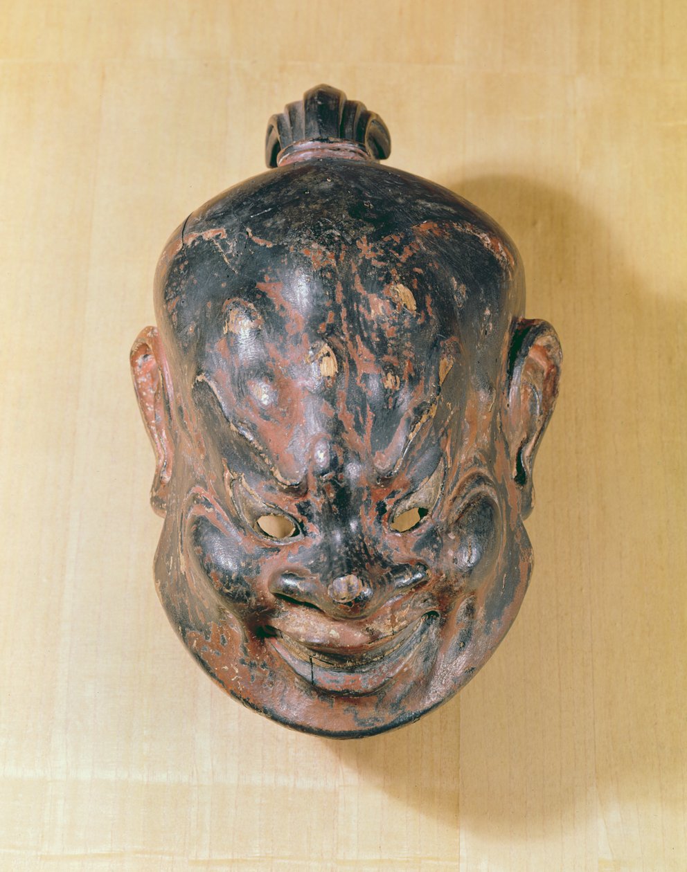 Maska Gigaku, okres Nara (645-794) (drewno polichromowane) autorstwa Japanese School