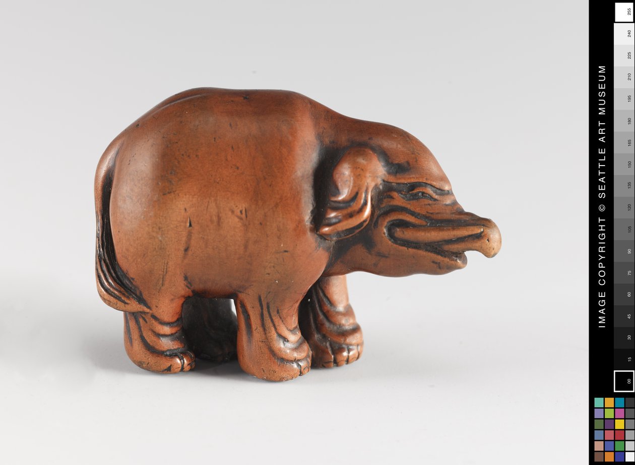 Netsuke wzorowany na słoniu, XVIII-XIX w. autorstwa Japanese School