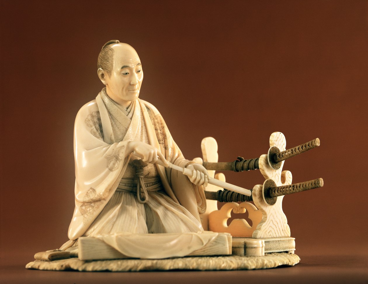 Samuraj, u wybrzeży, Edo Perio d (1603-1868) autorstwa Japanese School
