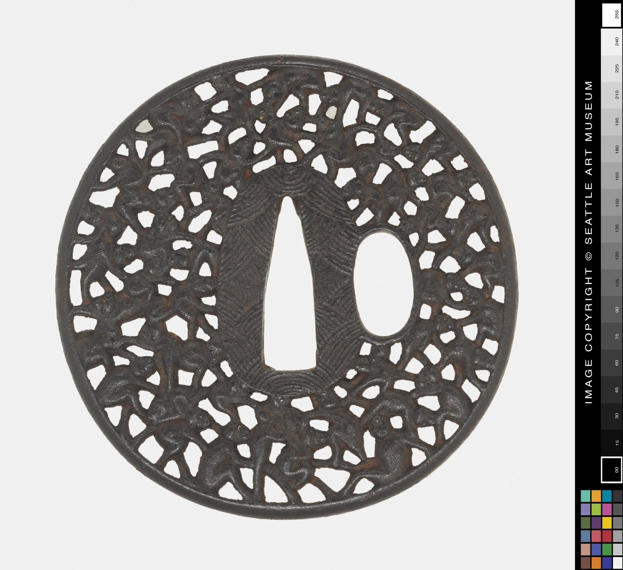 Tsuba: Sto małp autorstwa Japanese School