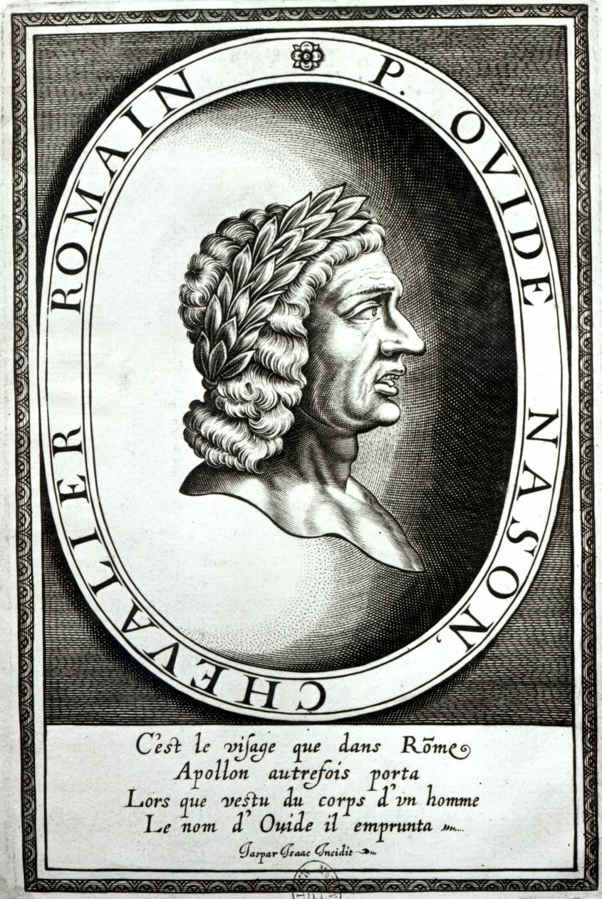 Portret Owidiusza (Publius Ividius Naso) (43BC-17AD) autorstwa Jaspar de Isaac