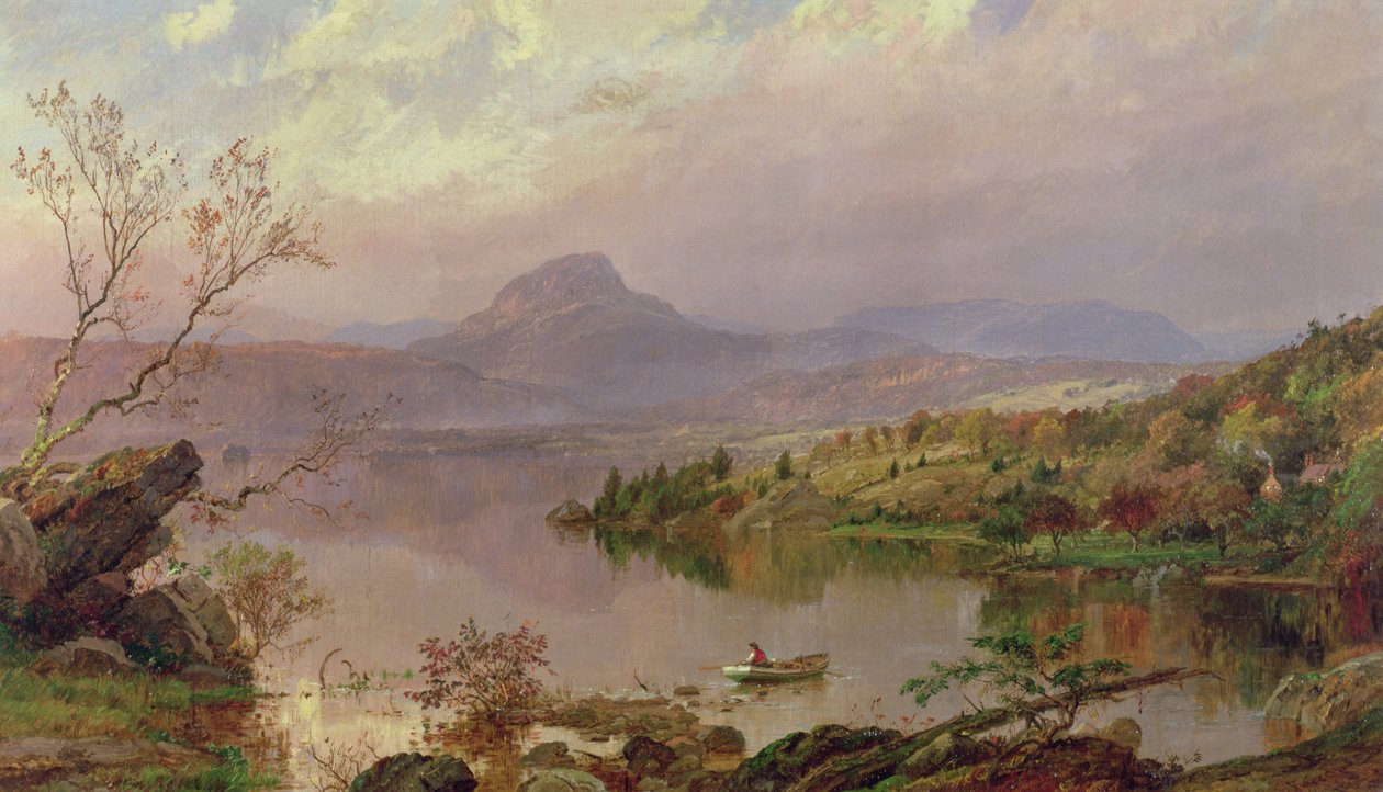 Sugarloaf z jeziora Wickham, 1876 r. autorstwa Jasper Francis Cropsey