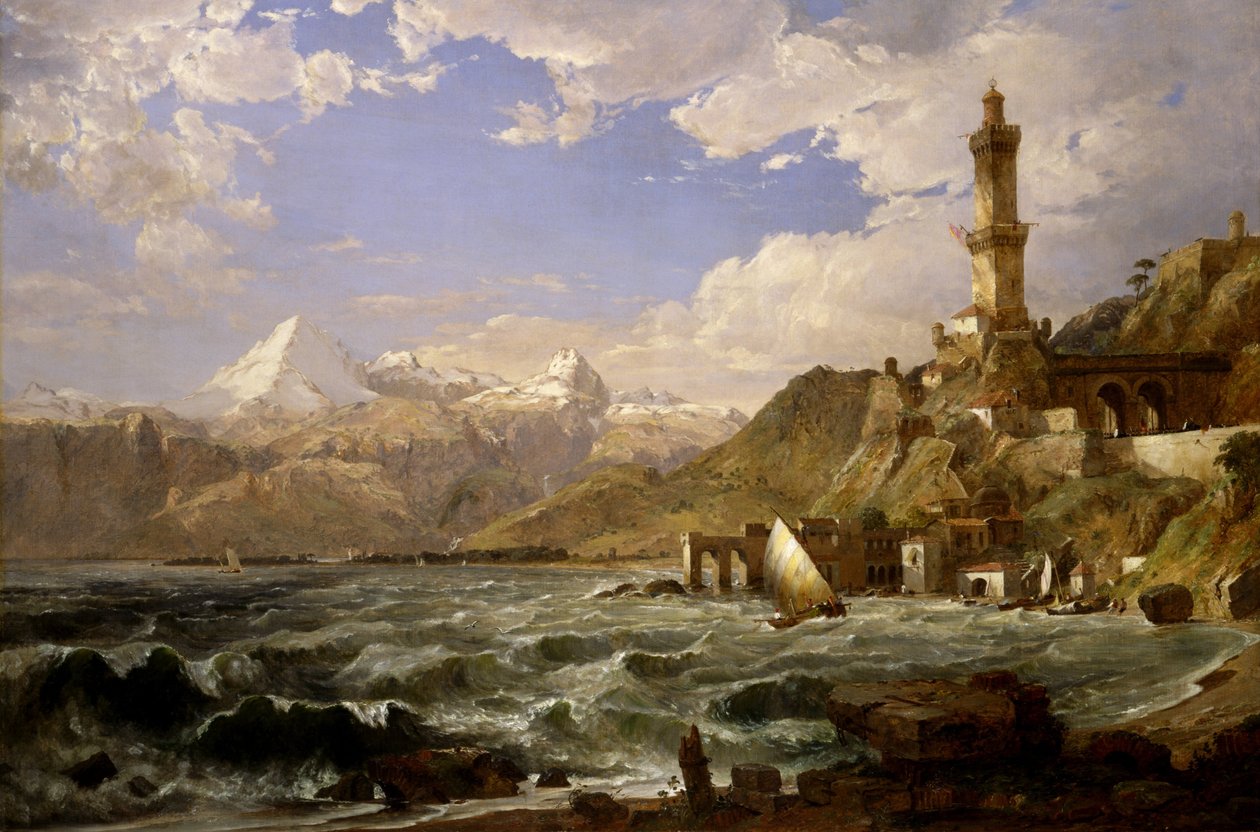 Wybrzeże Genui autorstwa Jasper Francis Cropsey