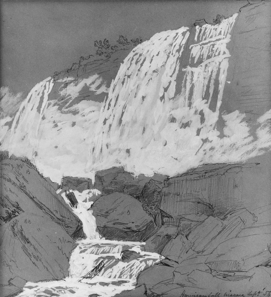 American Falls, Niagara, ok. 1855 autorstwa Jasper Francis Cropsey