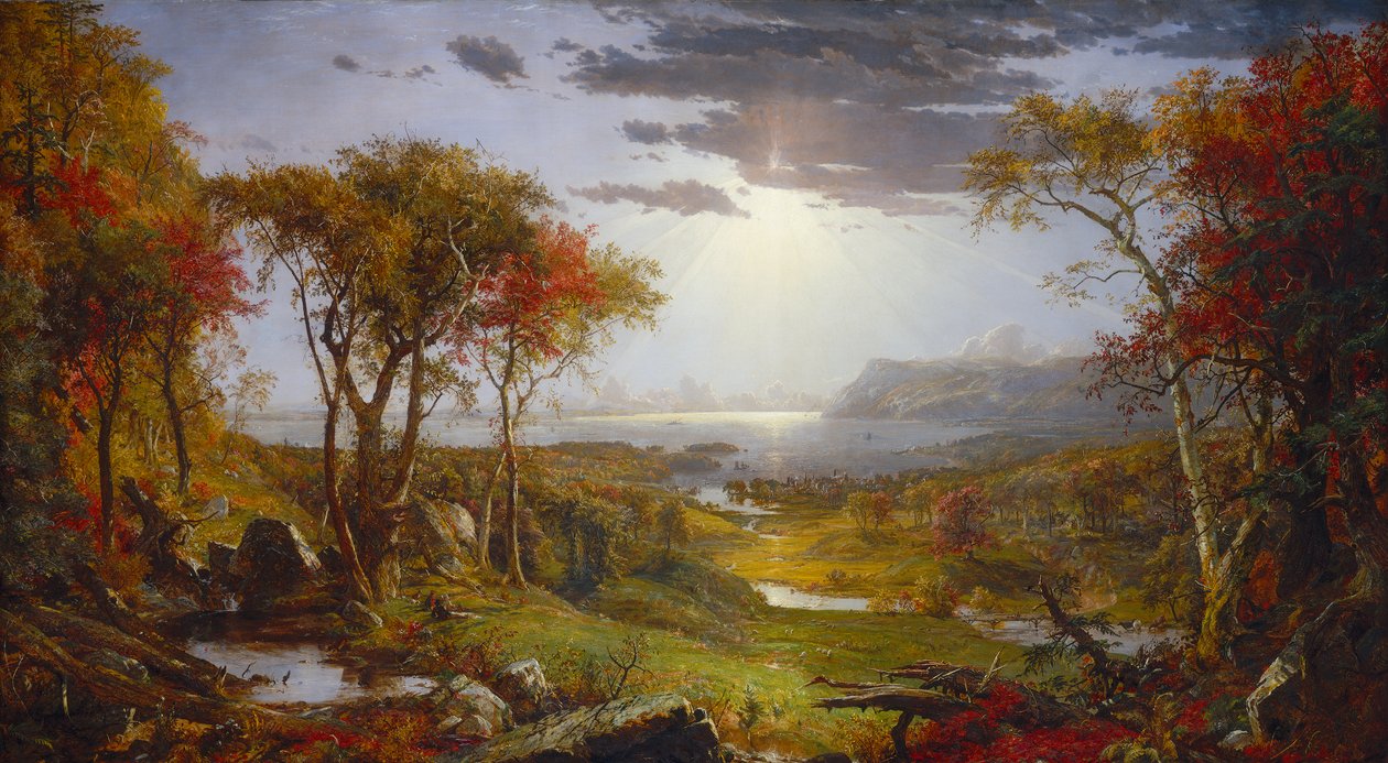 Jesień nad rzeką Hudson autorstwa Jasper Francis Cropsey