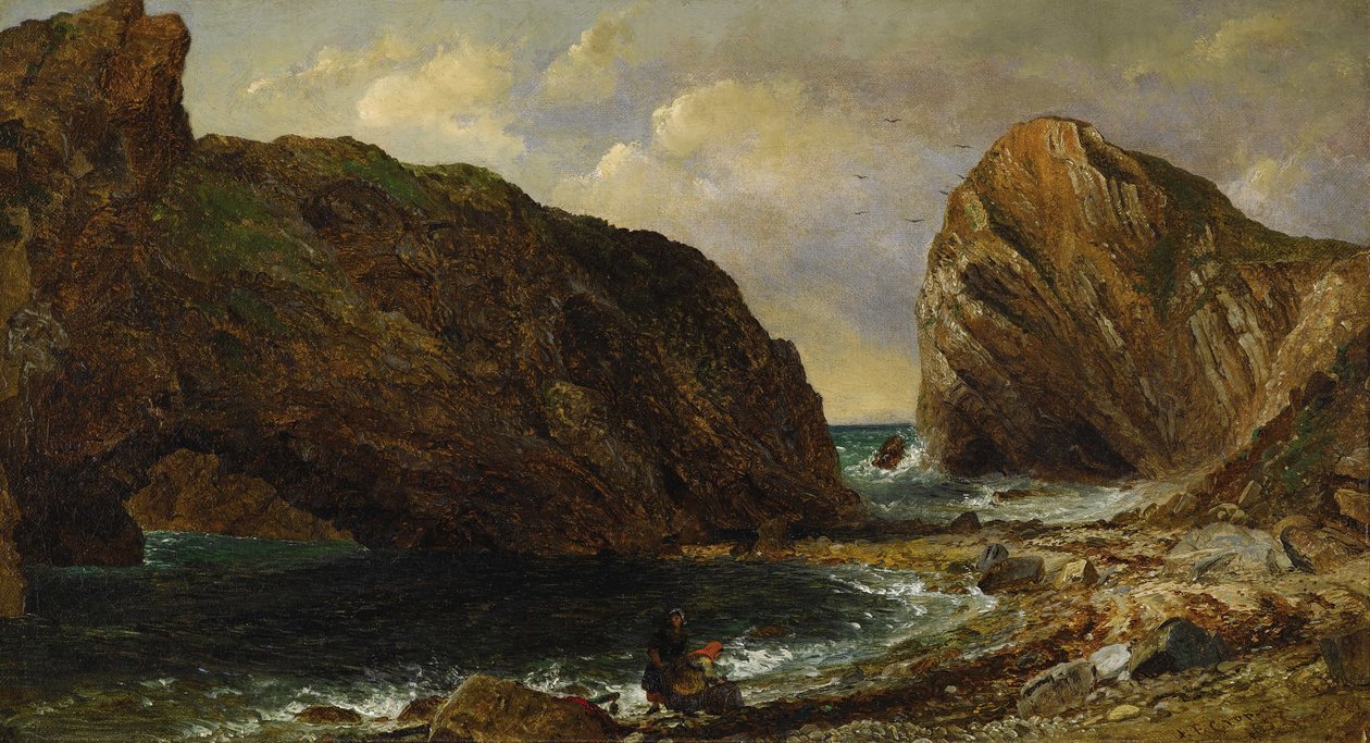 Nad morzem, Lulworth autorstwa Jasper Francis Cropsey