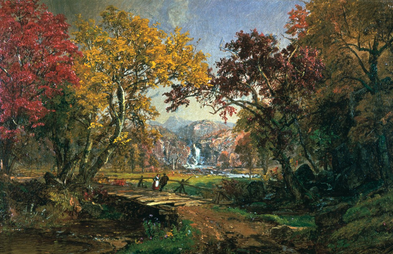 Para na moście, 1876 autorstwa Jasper Francis Cropsey