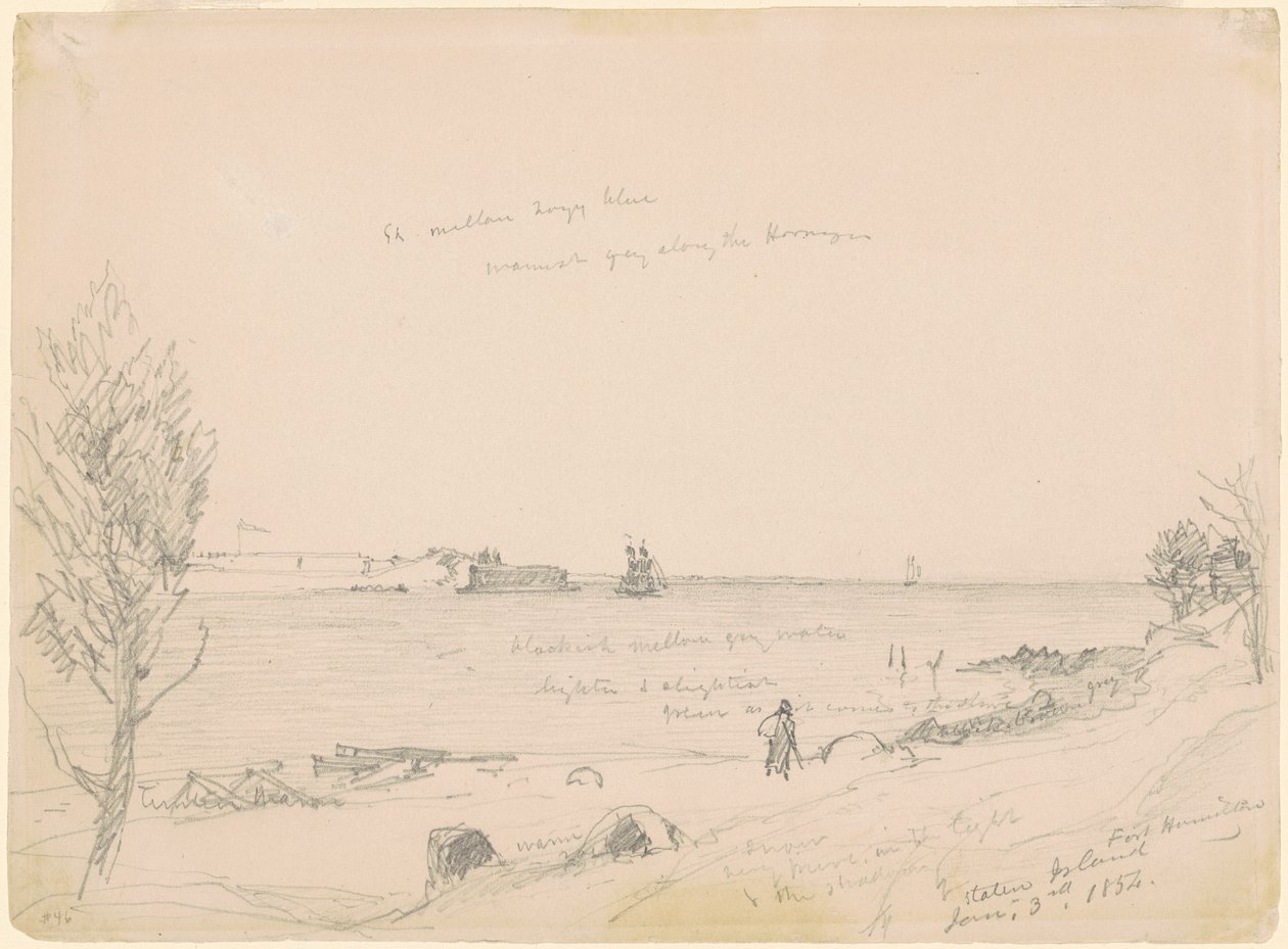 Fort Hamilton, Staten Island autorstwa Jasper Francis Cropsey