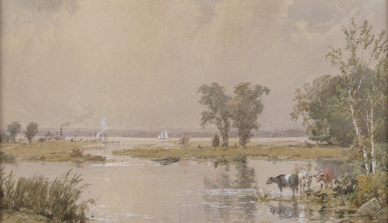 Łąki Hackensack, 1890. autorstwa Jasper Francis Cropsey