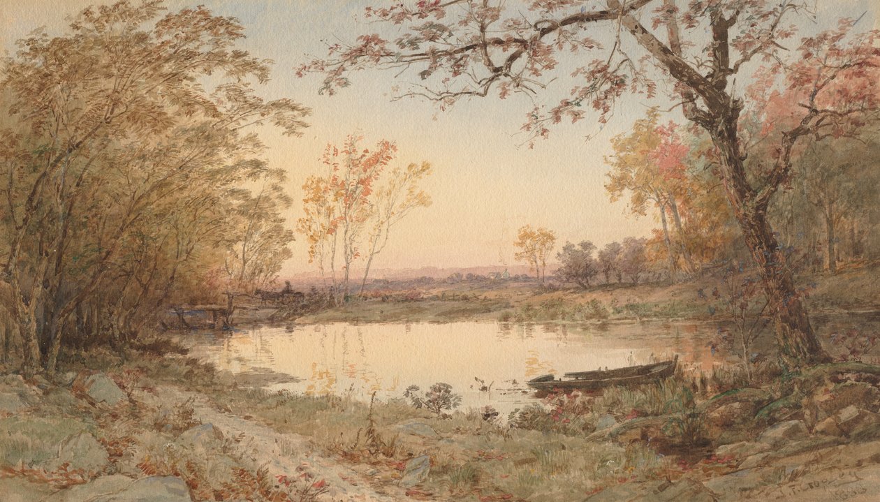 Krajobraz Hastings-on-Hudson, 1888. autorstwa Jasper Francis Cropsey