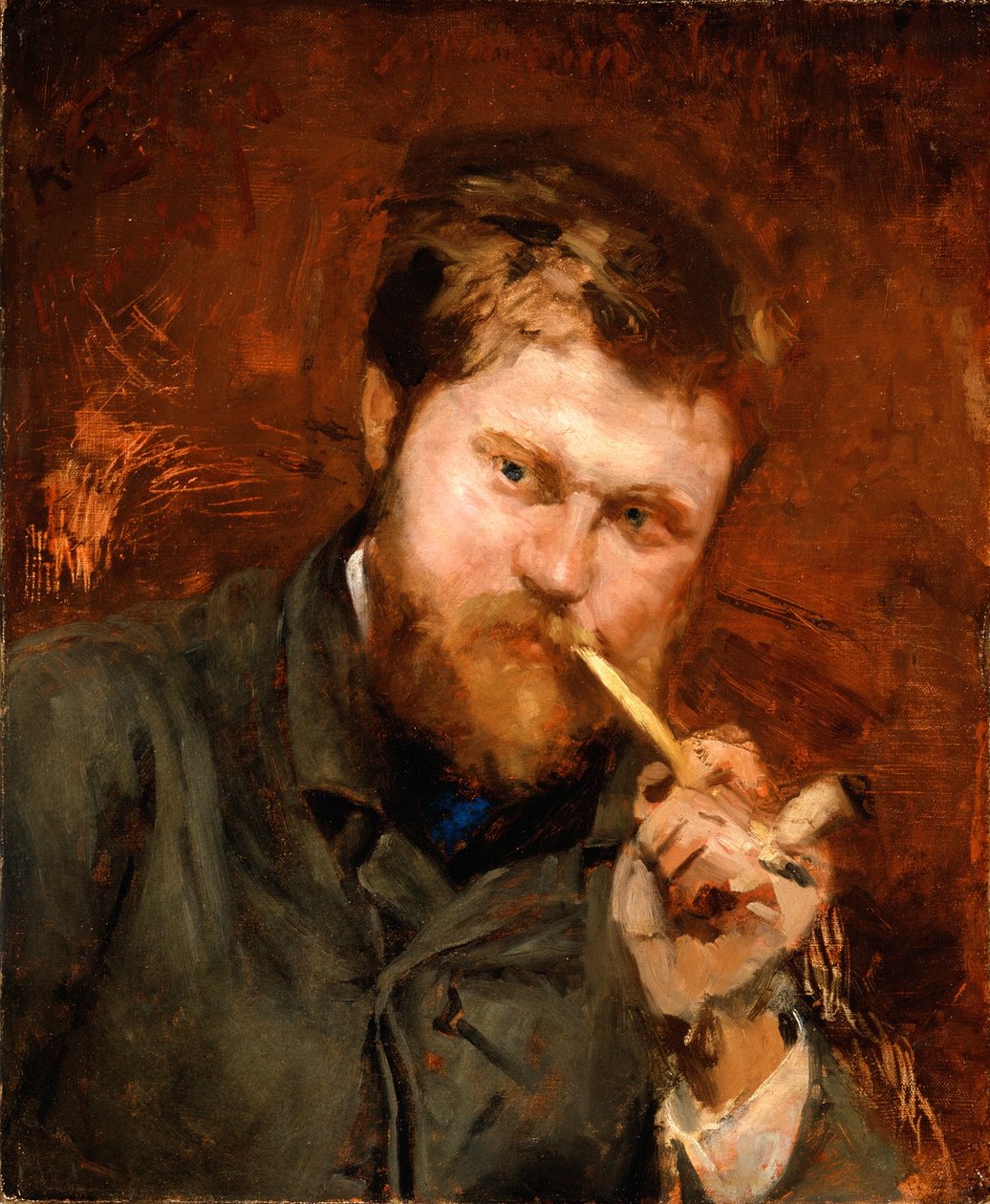 Mężczyzna palący fajkę, ok. 1875 r. autorstwa Jean Alexandre Joseph Falguiere