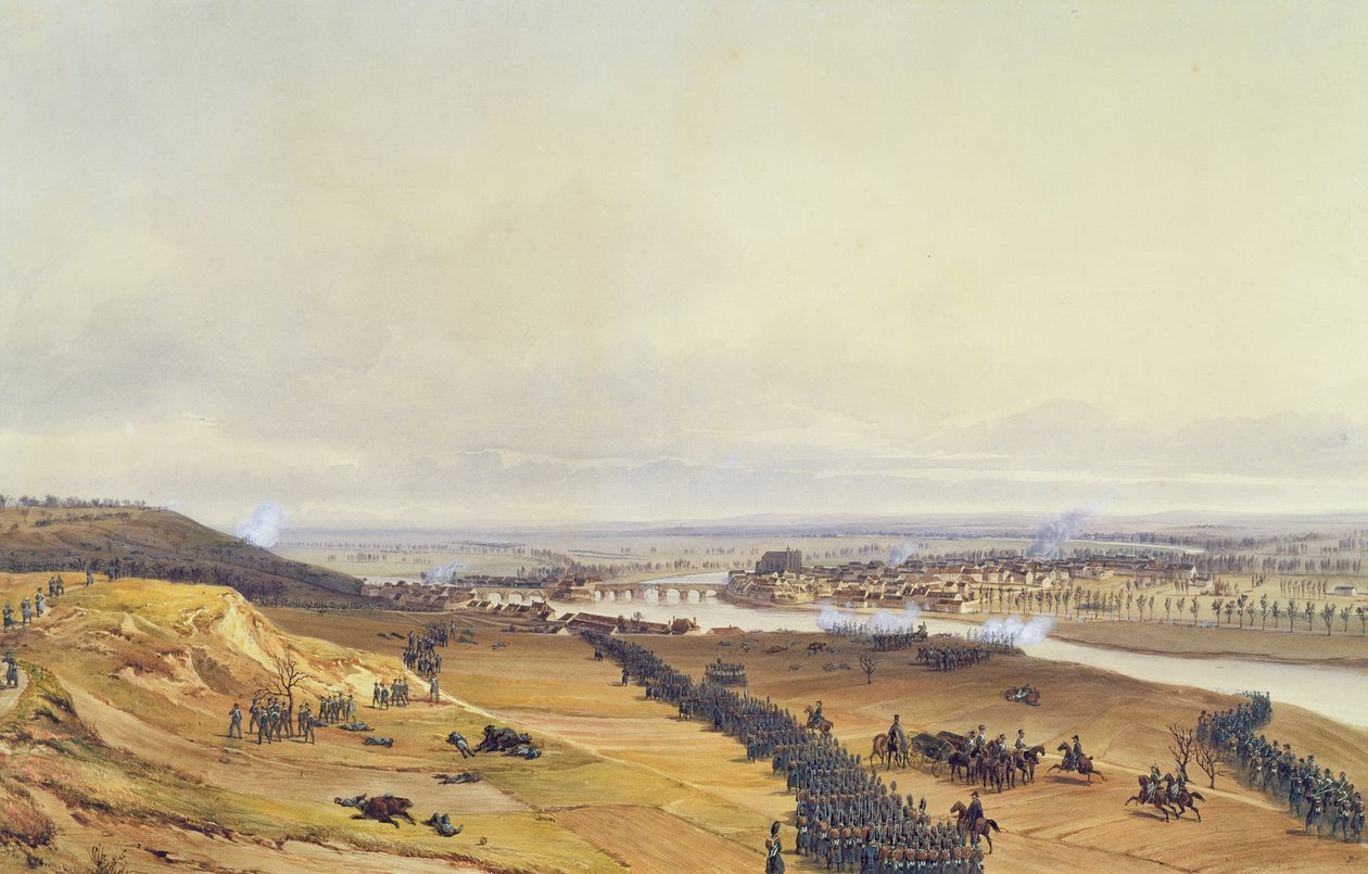 Bitwa pod Montereau, 18 lutego 1814, 1840 autorstwa Jean Antoine Simeon Fort