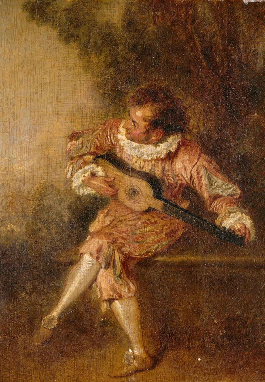 Dawca serenad (Mezetin) autorstwa Jean Antoine Watteau